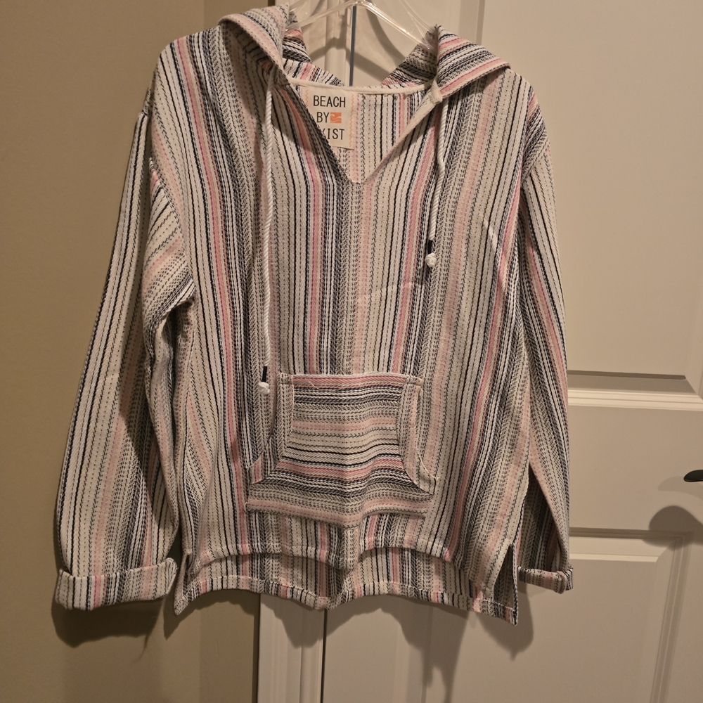 Beach By Exist Striped Womens Hoodie